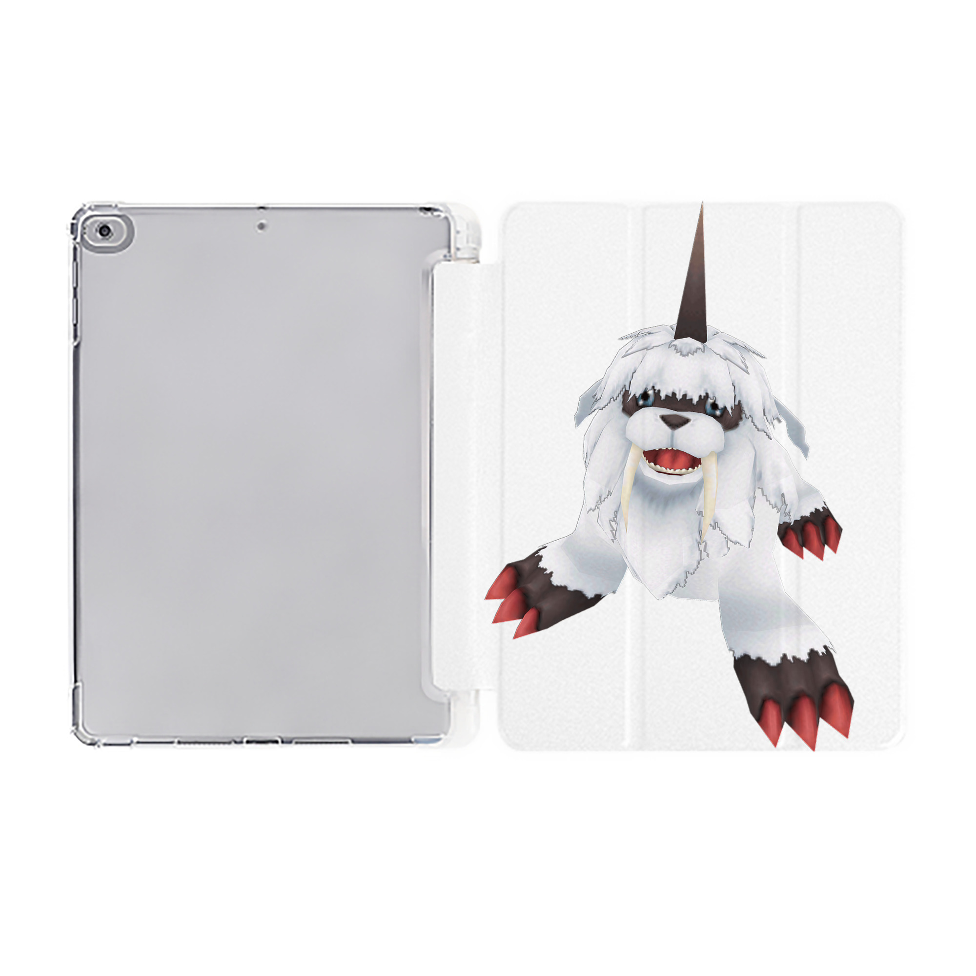 （画像用） Digimon デジタルモンスター/デジモン IPad ケース ペン収納付き 三つ折りスタンド PUレザー×シリコン 対応機種9.5/10.5/10.9インチ